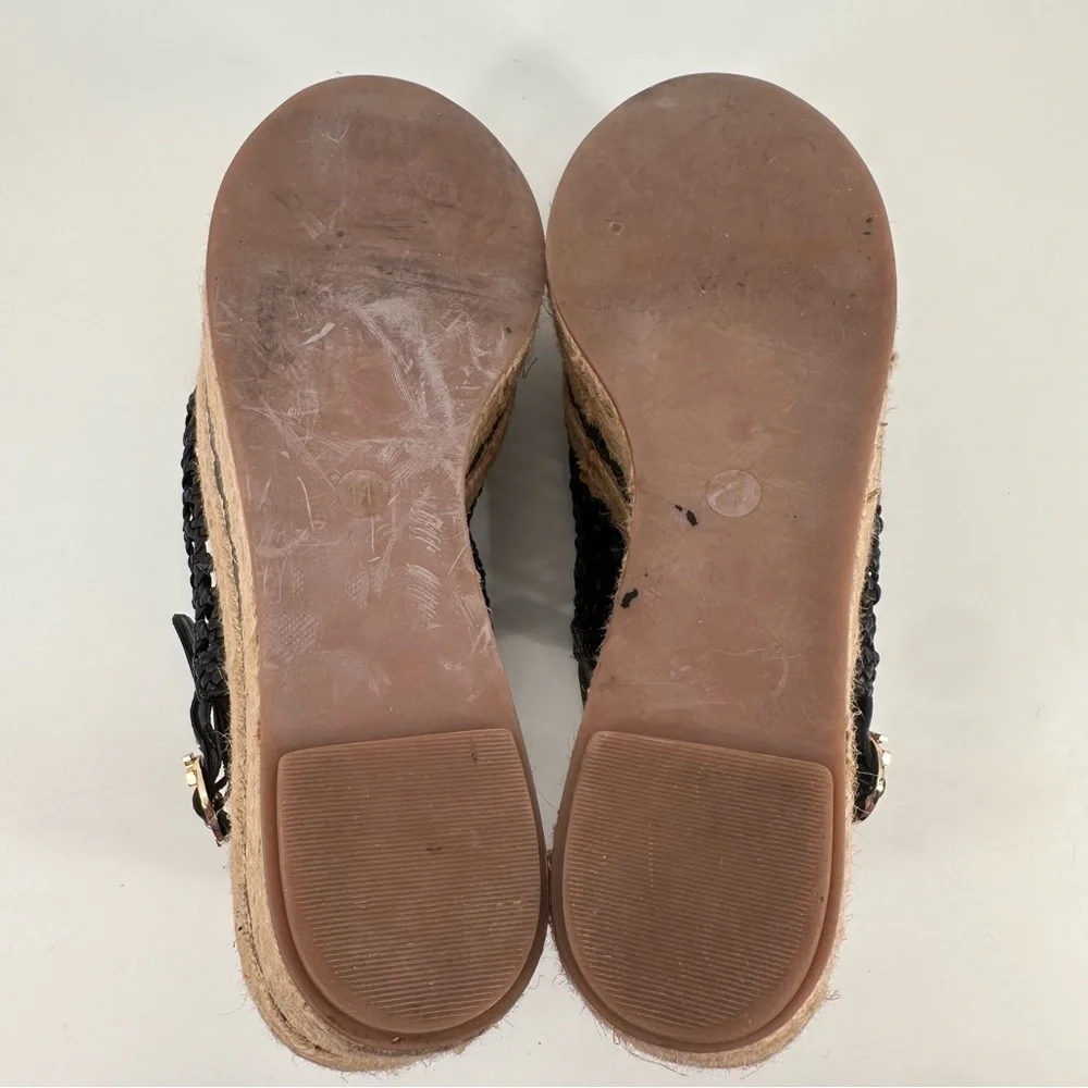 Tory Burch Dandy Chunky Platform Woven Espadrilles Sandals Size 11